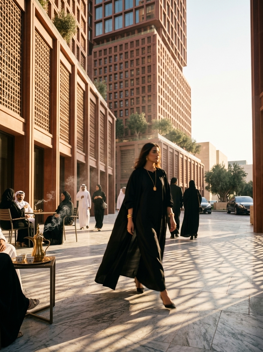 Golden hour walk in the canyon court