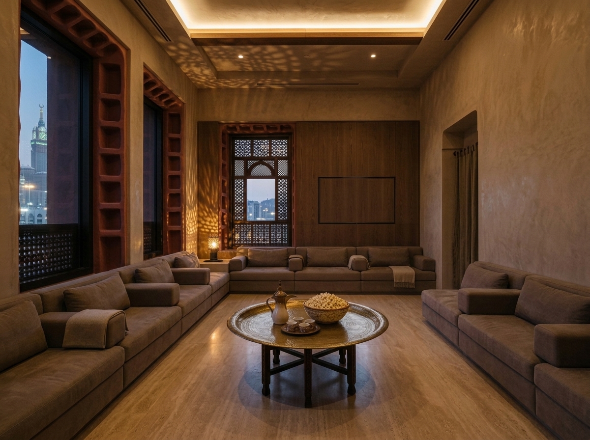 Additional room staged as a media lounge